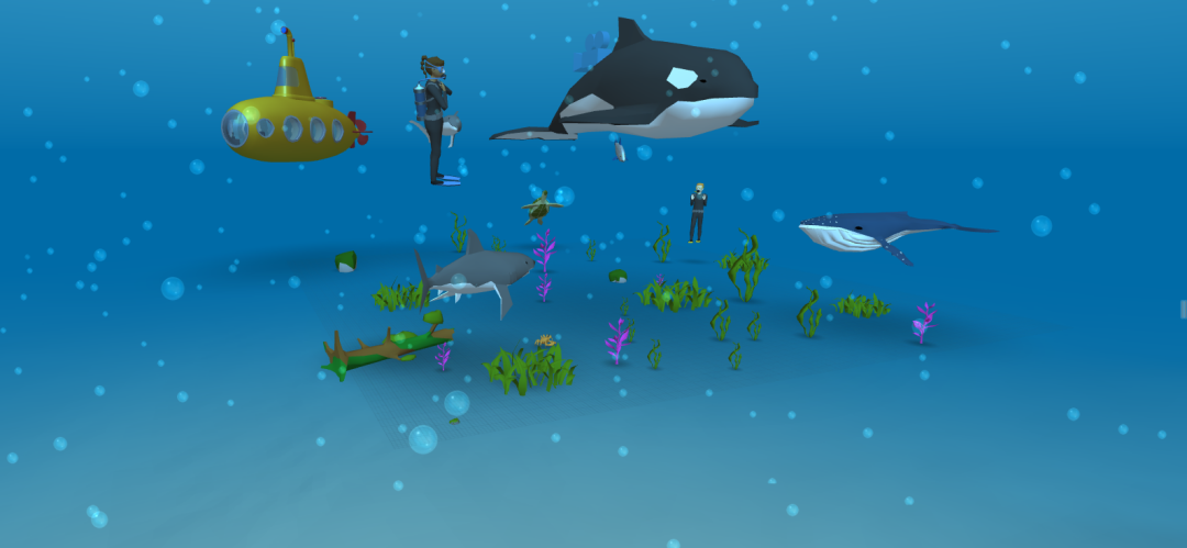 3D-animierte Welt, erstellt mit Delightex Die mit dem Programm Delightex