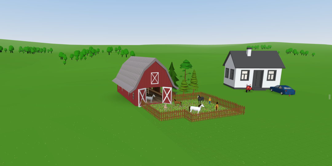 3D-animierte Welt, erstellt mit Delightex Die mit dem Programm Delightex