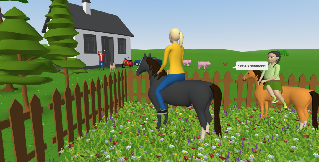 3D-animierte Welt, erstellt mit Delightex Die mit dem Programm Delightex